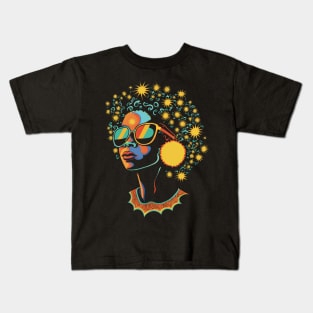 African American Woman Kids T-Shirt